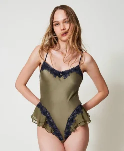 Seidenbody Mit Makramee Und Strass