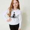 Shirt Mit Logoprint Und Glitzer