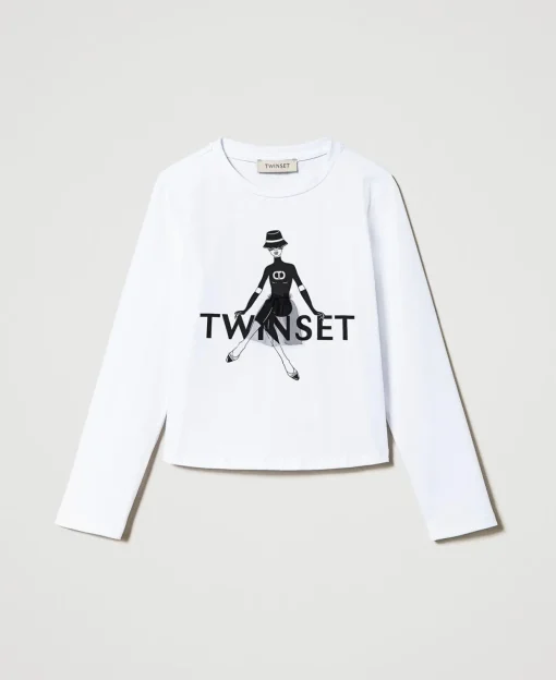 Shirt Mit Logoprint Und Glitzer