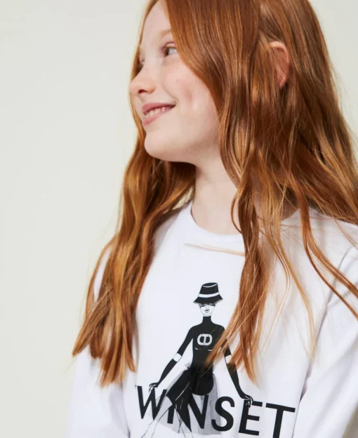 Shirt Mit Logoprint Und Glitzer