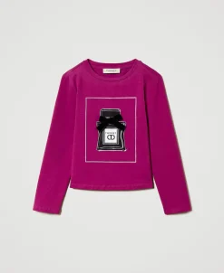 Shirt Mit Print Und Glitzer