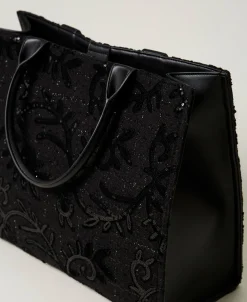 Shopper „Victoria“ Mit Stickereien Und Logo