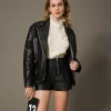Shorts „Fairfax“ Aus Leder Mit Reißverschlüssen