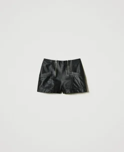 Shorts „Fairfax“ Aus Leder Mit Reißverschlüssen