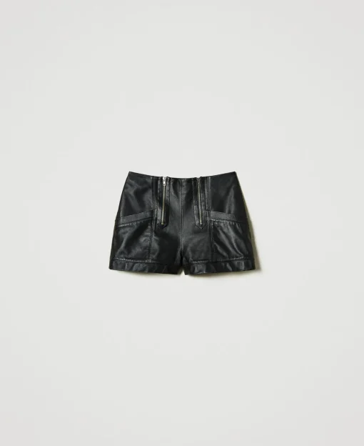 Shorts „Fairfax“ Aus Leder Mit Reißverschlüssen