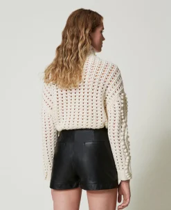 Shorts „Fairfax“ Aus Leder Mit Reißverschlüssen
