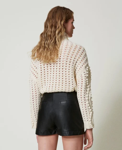 Shorts „Fairfax“ Aus Leder Mit Reißverschlüssen
