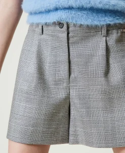 Shorts Mit Prince-of-Wales-Muster