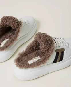 Slide-Sneaker Mit Pelzimitat