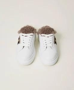 Slide-Sneaker Mit Pelzimitat