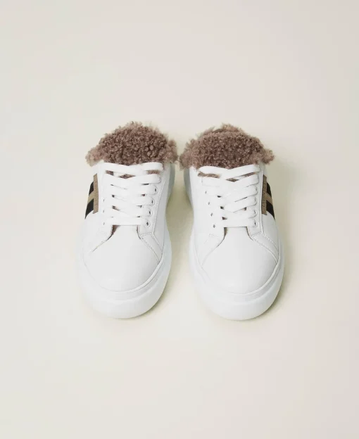 Slide-Sneaker Mit Pelzimitat