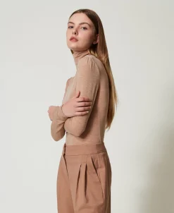 Slim-Fit-Shirt Mit Rollkragen