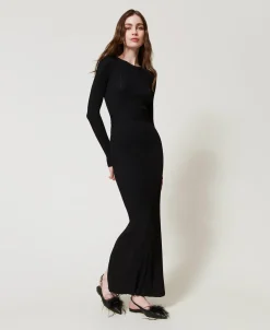 Slingback-Ballerina Aus Leder Mit Federn
