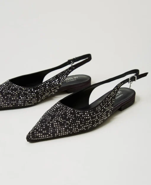 Slingback-Ballerina Mit Strass