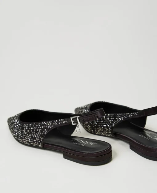 Slingback-Ballerina Mit Strass