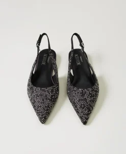 Slingback-Ballerina Mit Strass