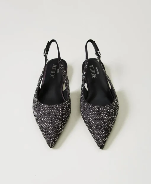 Slingback-Ballerina Mit Strass