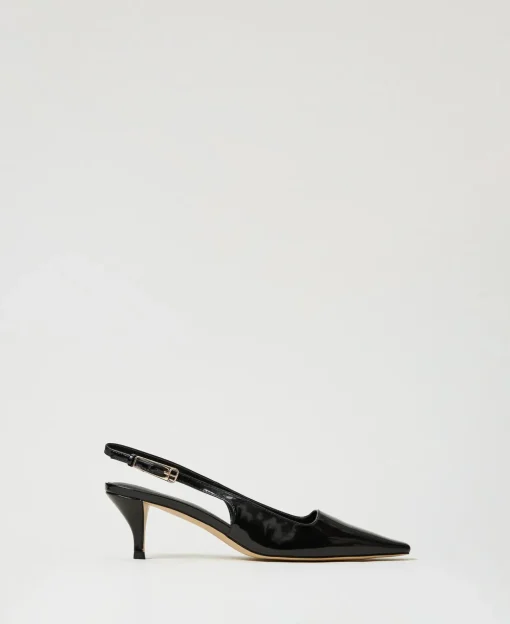 Slingback-Pumps In Lackoptik