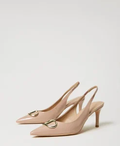Slingback-Pumps In Lackoptik