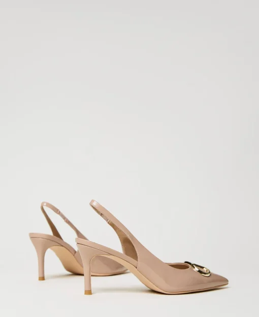Slingback-Pumps In Lackoptik