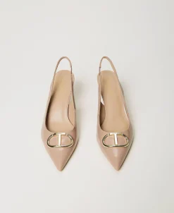 Slingback-Pumps In Lackoptik