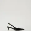 Slingback-Pumps Mit Krokoprägung