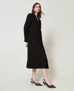 Slingback-Pumps Mit Krokoprägung