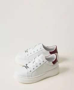 Sneaker Aus Leder Mit Logo