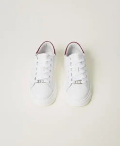Sneaker Aus Leder Mit Logo