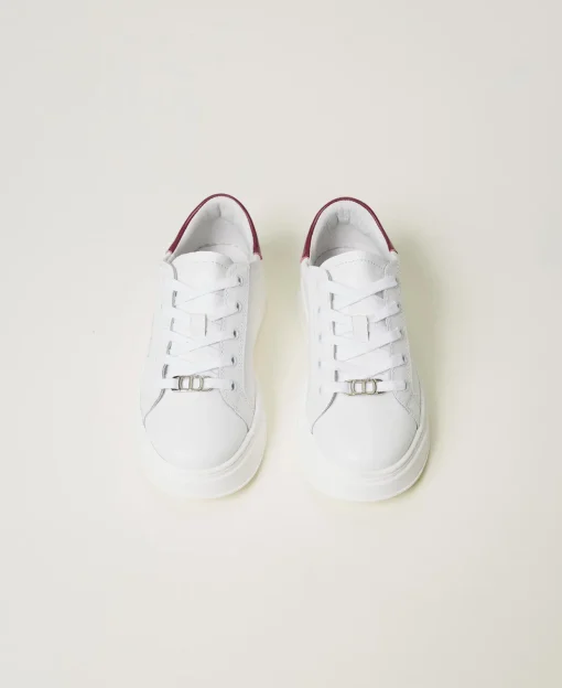 Sneaker Aus Leder Mit Logo