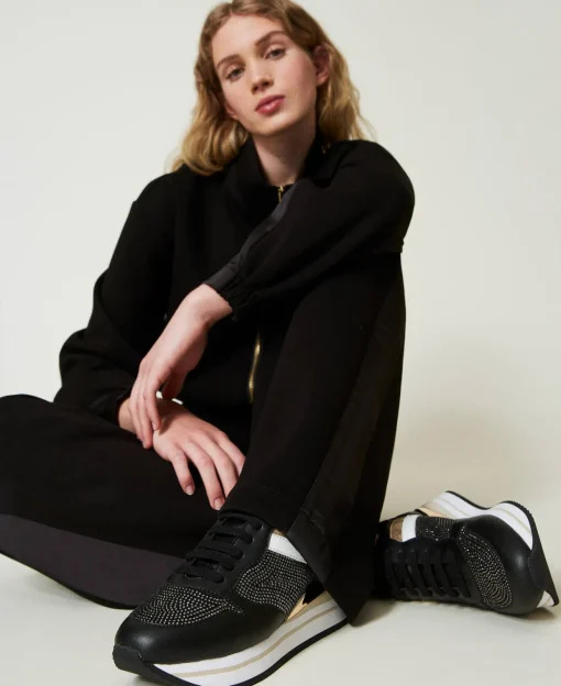 Sneaker Im Laufschuhstil Mit Strass