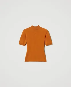 Stehkragenpullover Aus Seide Und Kaschmir