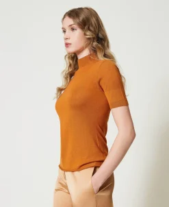 Stehkragenpullover Aus Seide Und Kaschmir