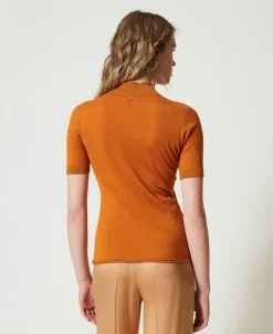 Stehkragenpullover Aus Seide Und Kaschmir