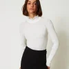 Stehkragenpullover Mit Perlchen