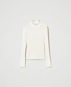 Stehkragenpullover Mit Perlchen