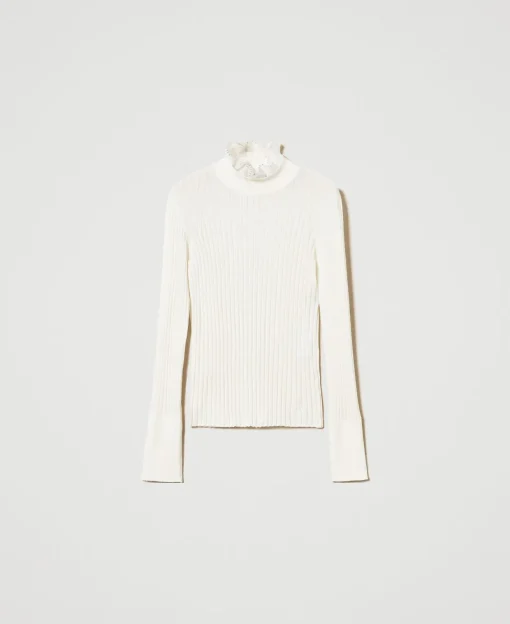 Stehkragenpullover Mit Perlchen
