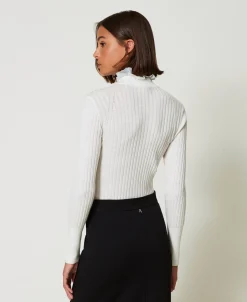 Stehkragenpullover Mit Perlchen