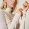 Stehkragenpullover Mit Raffungen