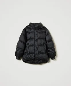 Steppjacke Aus Nylonjacquard Mit Streifen