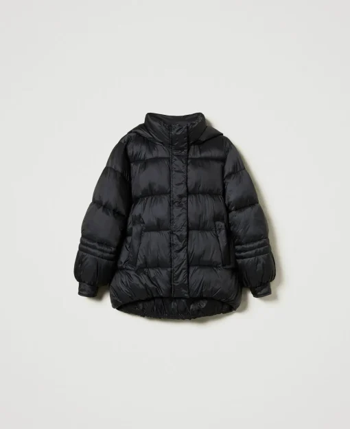 Steppjacke Aus Nylonjacquard Mit Streifen