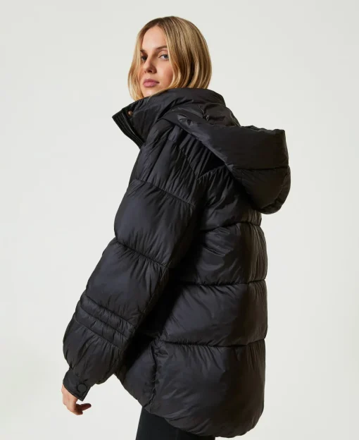 Steppjacke Aus Nylonjacquard Mit Streifen