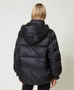 Steppjacke Aus Nylonjacquard Mit Streifen