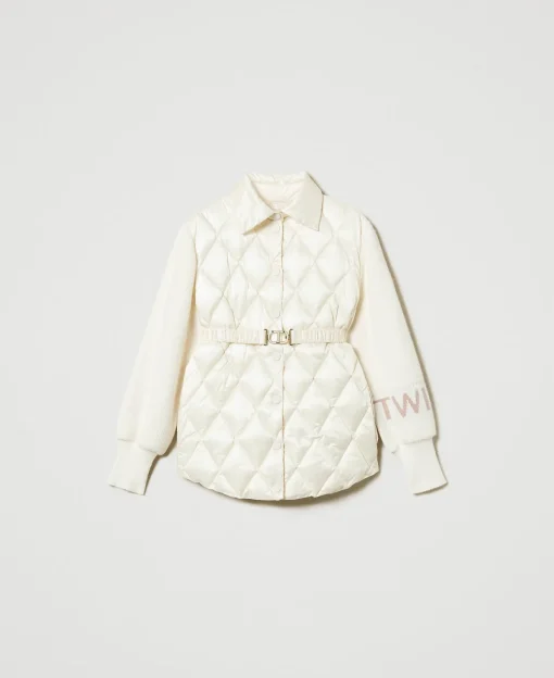 Steppjacke Mit Strickärmeln