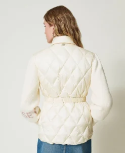 Steppjacke Mit Strickärmeln
