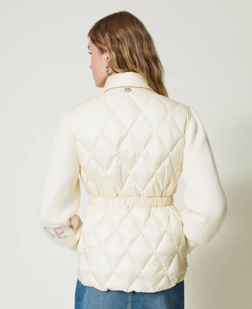 Steppjacke Mit Strickärmeln