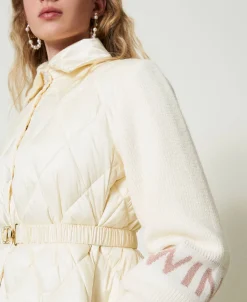 Steppjacke Mit Strickärmeln