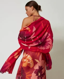 Stola Mit Floralem Print