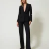 Straight-Leg-Hose Aus Crêpe-Cady
