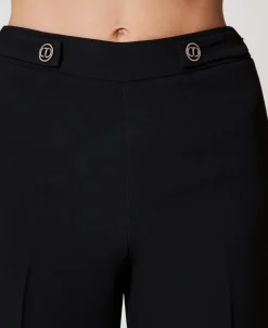 Straight-Leg-Hose Aus Crêpe-Cady
